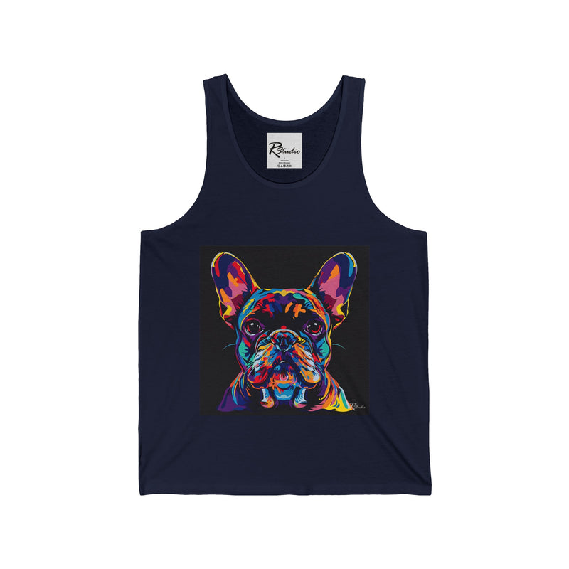 French Bulldog Fine Art Unisex Jersey Tank Top - Stylish & Comfortable