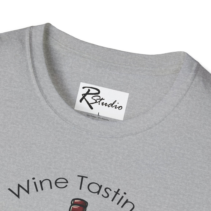 Naughty Nibbles Funny Adult Humor Cartoon Wine Bottle Unisex Soft-Style T-Shirt