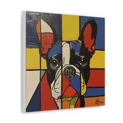 Colorful Modern Art French Bulldog Canvas Print - Multicolored Home Decor