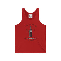 Naughty Nibbles Funny Adult Humor Wine Bottle Unisex Soft-Style Tank Top