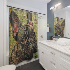 French Bulldog Fine Art Shower Curtain - Stylish Bathroom Decor