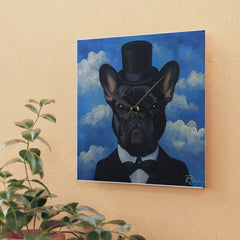 French Bulldog Acrylic Wall Clock - Fine Art Inspired Design