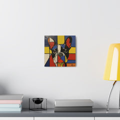 Colorful Modern Art French Bulldog Canvas Print - Multicolored Home Decor