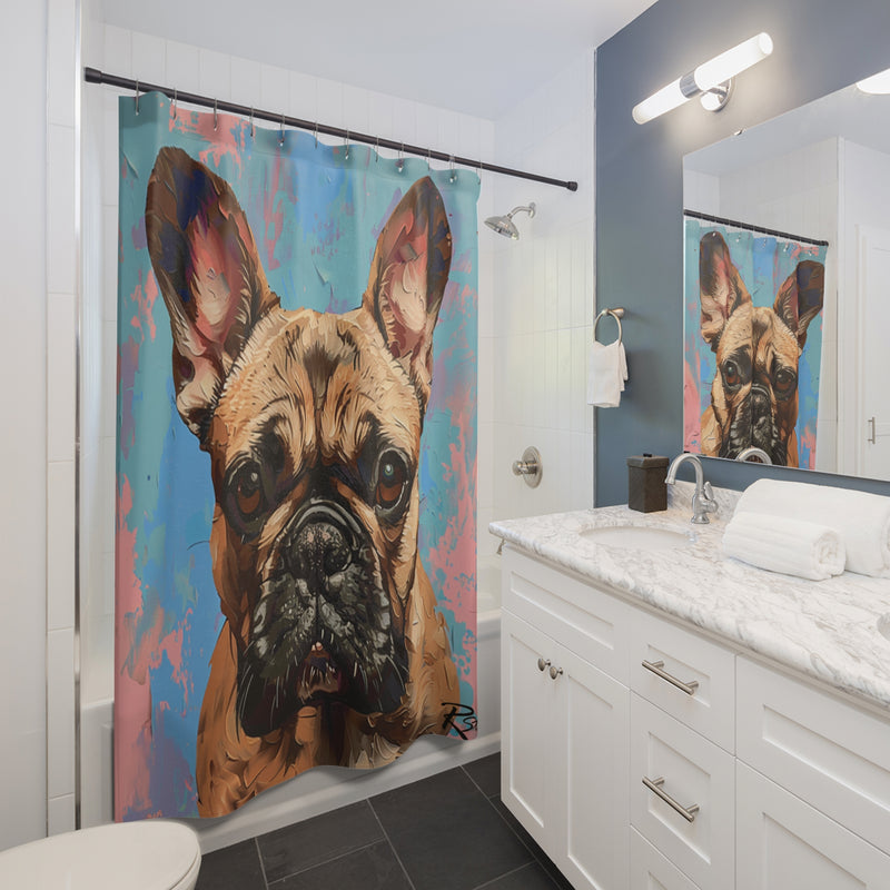 French Bulldog Fine Art Shower Curtain - Stylish Bathroom Decor