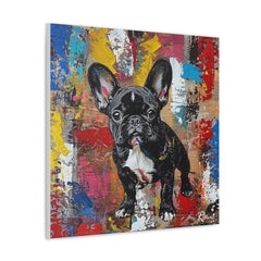 Colorful Modern Art French Bulldog Canvas Print - Multicolored Home Decor