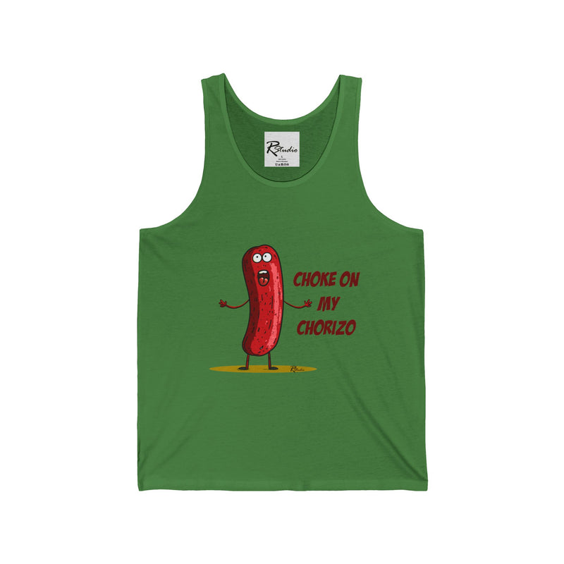 Naughty Nibbles Funny Adult Humor Chorizo  Unisex Soft-Style Tank Top