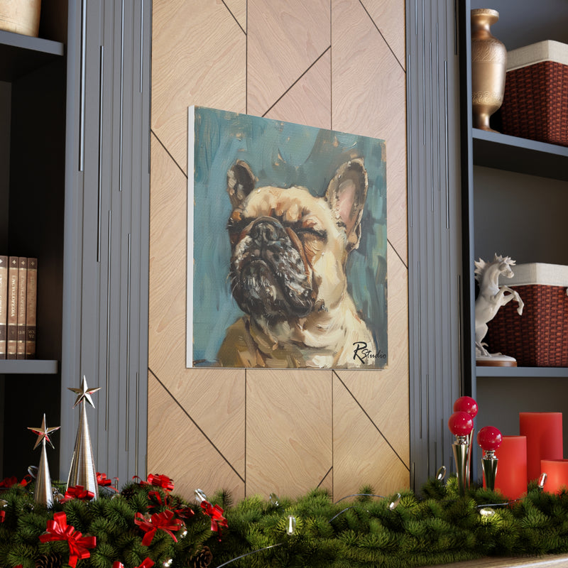 Colorful Fine Art French Bulldog Canvas Print - Multicolored Home Decor