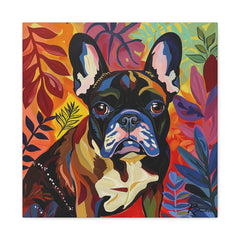 Colorful Fine Art French Bulldog Canvas Print - Multicolored Home Decor