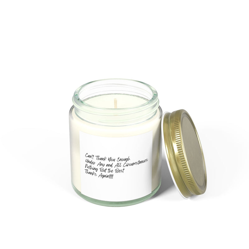 The "Ultimate" Thank You Gift Candle Scented Coconut Apricot Soy Wax Candles (4oz, 9oz)