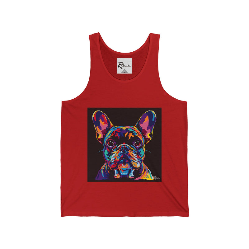 French Bulldog Fine Art Unisex Jersey Tank Top - Stylish & Comfortable