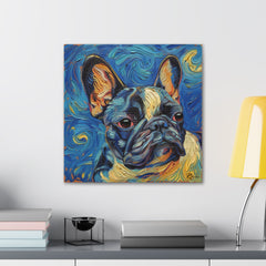 Colorful Fine Art French Bulldog Canvas Print - Multicolored Home Decor