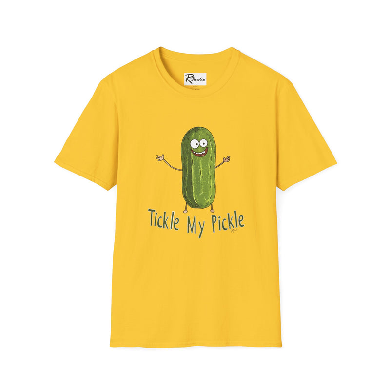 Naughty Nibbles Funny Adult Humor Cartoon Pickle Unisex Soft-Style T-Shirt