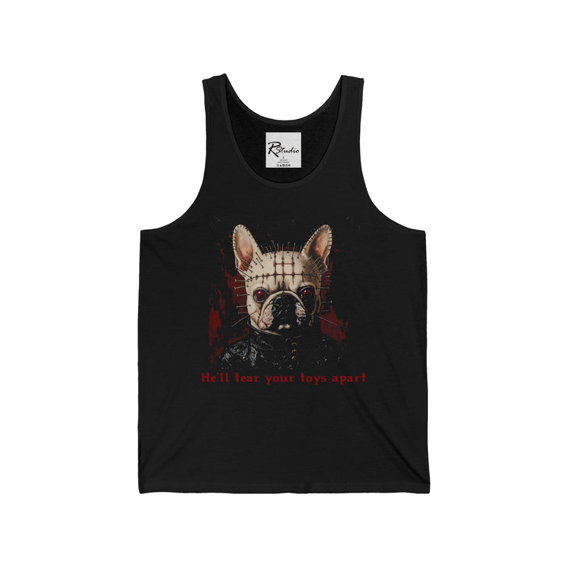 French Bulldog Halloween Demon Fine Art Unisex Soft-Style Tank Top