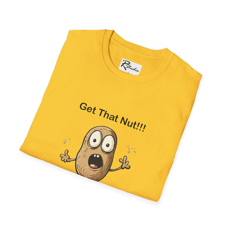 Naughty Nibbles Funny Adult Humor Cartoon Peanut Unisex Soft-Style T-Shirt