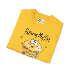 Naughty Nibbles Funny Adult Humor Cartoon Muffin Unisex Soft-Style T-Shirt