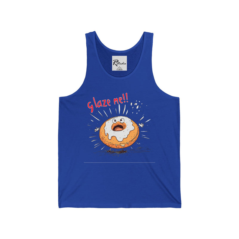 Naughty Nibbles Funny Adult Humor Glazed Donut  Unisex Soft-Style Tank Top