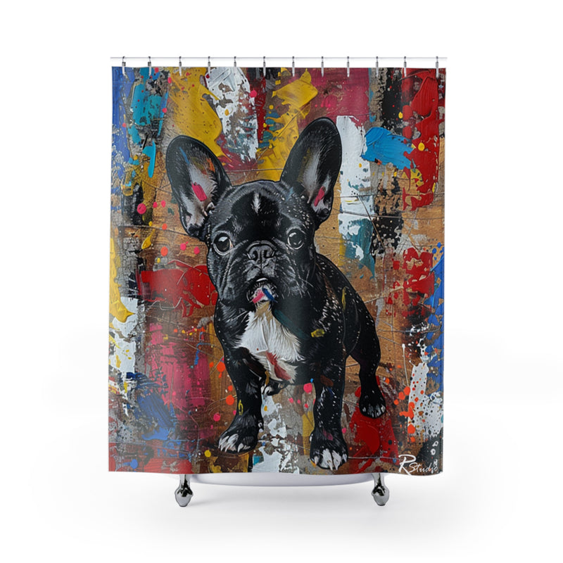 French Bulldog Fine Art Shower Curtain - Stylish Bathroom Decor