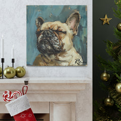 Colorful Fine Art French Bulldog Canvas Print - Multicolored Home Decor