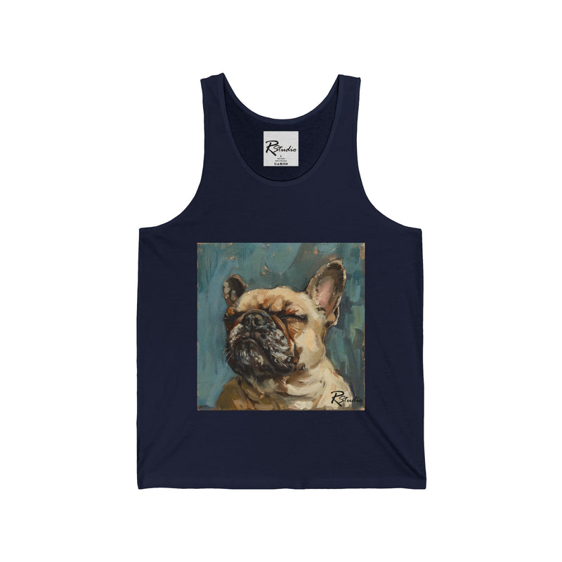 French Bulldog Fine Art Unisex Jersey Tank Top - Stylish & Comfortable