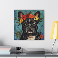 Colorful Fine Art French Bulldog Canvas Print - Multicolored Home Decor