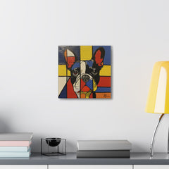 Colorful Modern Art French Bulldog Canvas Print - Multicolored Home Decor