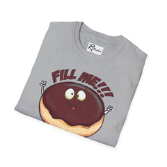 Naughty Nibbles Funny Adult Humor Boston Cream Donut Unisex Soft-Style T-Shirt