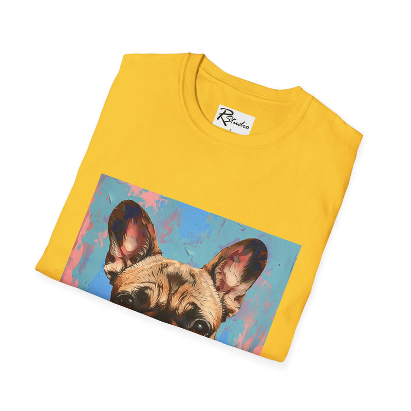 French Bulldog Fine Art Unisex Softstyle T-Shirt