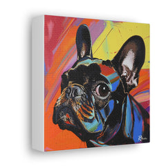 Colorful Pop Art French Bulldog Canvas Print - Multicolored Home Decor