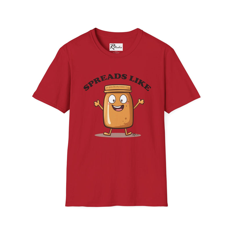 Naughty Nibbles Funny Adult Humor Cartoon Peanut Butter Unisex Soft-Style T-Shirt