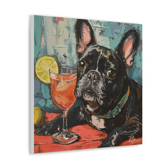 Colorful Fine Art French Bulldog Canvas Print - Multicolored Home Decor