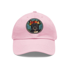 French Bulldog Design Dad Hat - Fine Art Inspired Vegan Leather Patch