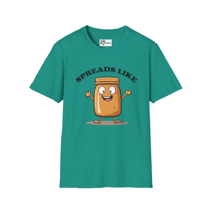 Naughty Nibbles Funny Adult Humor Cartoon Peanut Butter Unisex Soft-Style T-Shirt