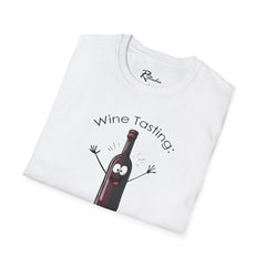 Naughty Nibbles Funny Adult Humor Cartoon Wine Bottle Unisex Soft-Style T-Shirt