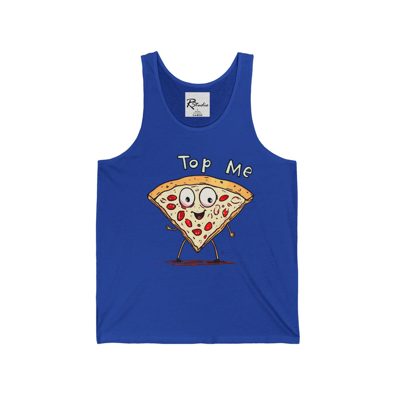 Naughty Nibbles Funny Adult Humor Pizza Slice Unisex Soft-Style Tank Top