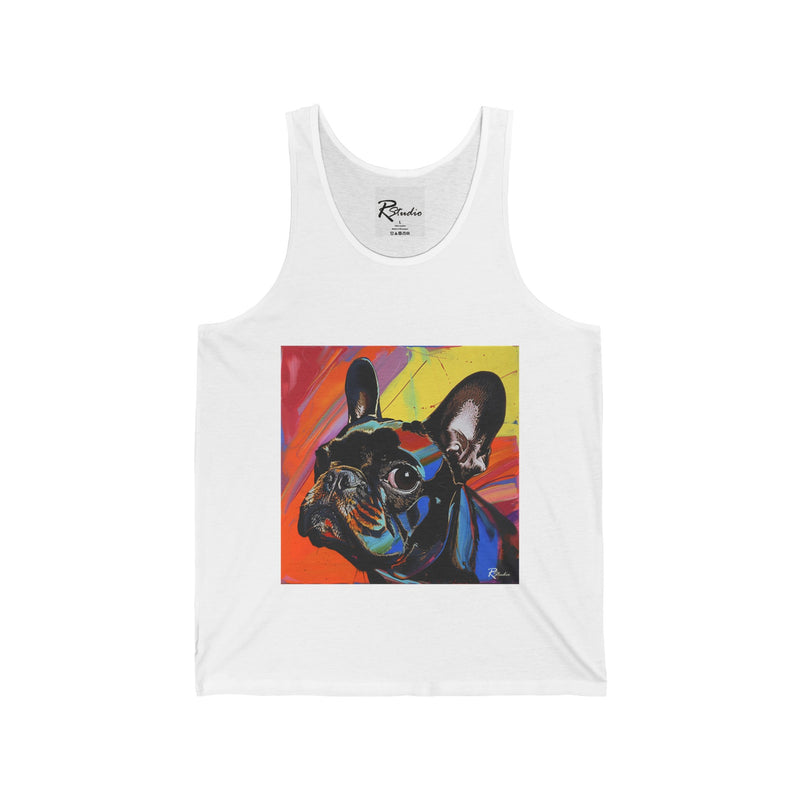 French Bulldog Fine Art Unisex Jersey Tank Top - Stylish & Comfortable