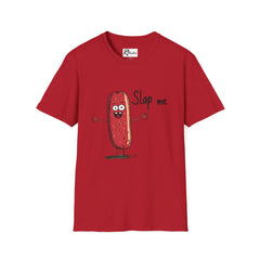 Naughty Nibbles Funny Adult Humor Cartoon Salami Unisex Soft-Style T-Shirt