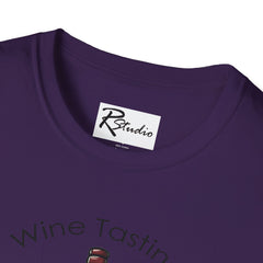 Naughty Nibbles Funny Adult Humor Cartoon Wine Bottle Unisex Soft-Style T-Shirt