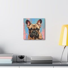 Colorful Fine Art French Bulldog Canvas Print - Multicolored Home Decor