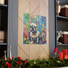 Colorful Fine Art French Bulldog Canvas Print - Multicolored Home Decor