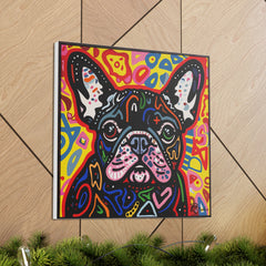 Colorful Modern Pop Art French Bulldog Canvas Print - Multicolored Home Decor