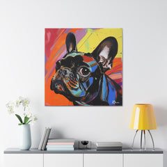 Colorful Pop Art French Bulldog Canvas Print - Multicolored Home Decor