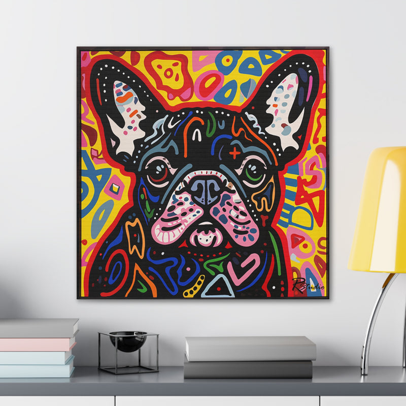 Colorful Modern Pop Art French Bulldog Canvas Print - Multicolored Home Decor