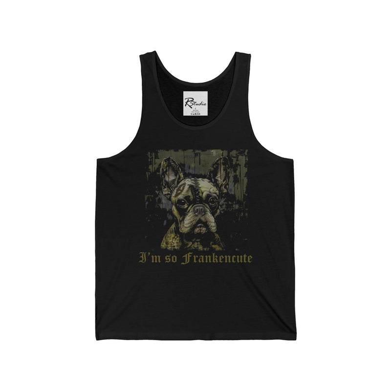 French Bulldog Halloween Frankenstein's Monster Fine Art Unisex Soft-Style Tank Top