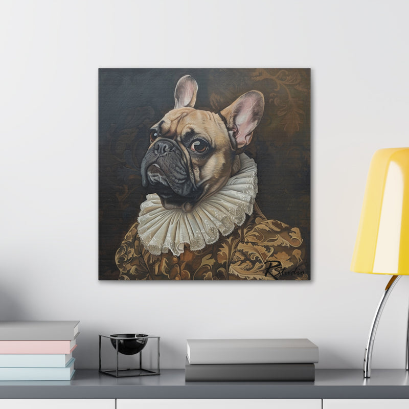 Colorful Fine Art French Bulldog Canvas Print - Multicolored Home Decor