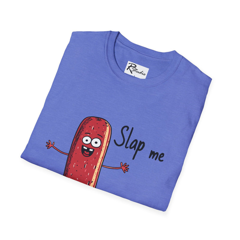 Naughty Nibbles Funny Adult Humor Cartoon Salami Unisex Soft-Style T-Shirt