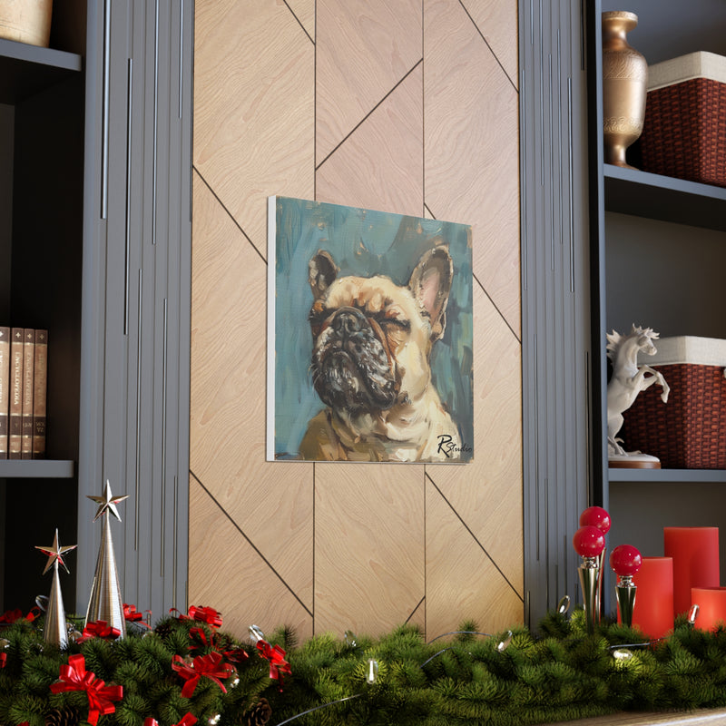 Colorful Fine Art French Bulldog Canvas Print - Multicolored Home Decor