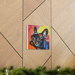 Colorful Pop Art French Bulldog Canvas Print - Multicolored Home Decor