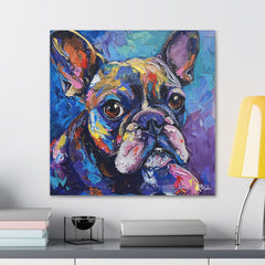 Colorful Fine Art French Bulldog Canvas Print - Multicolored Home Decor