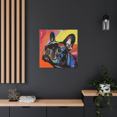 Colorful Pop Art French Bulldog Canvas Print - Multicolored Home Decor