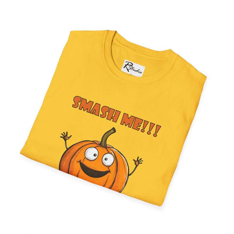 Naughty Nibbles Funny Adult Humor Cartoon Pumpkin Unisex Soft-Style T-Shirt